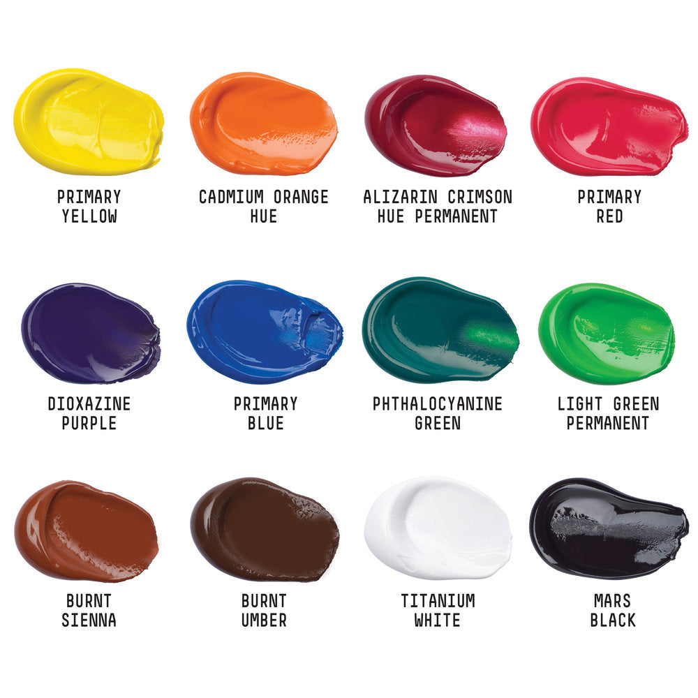 Liquitex BASICS Acrylic akrilinių dažų rinkinys 12 vnt. po 22 ml