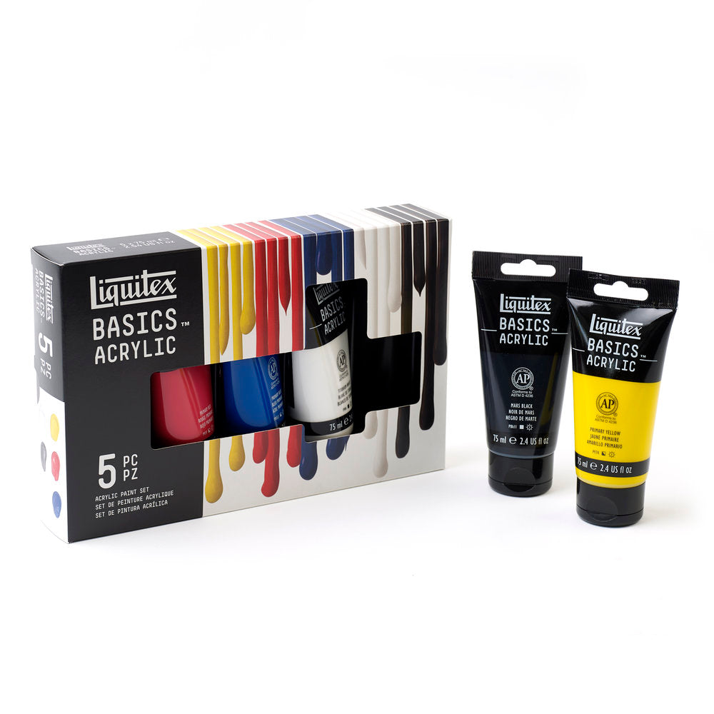 Liquitex BASICS Acrylic akrilinių dažų rinkinys 5vnt. po 75 ml