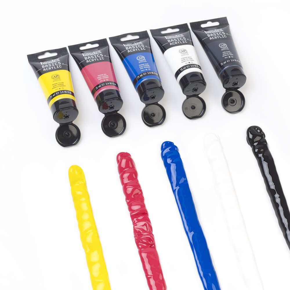 Liquitex BASICS Acrylic akrilinių dažų rinkinys 5vnt. po 75 ml