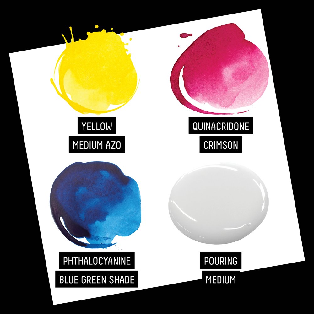 Liquitex Professional akrilo rinkinys, skirtas liejimo technikai 4 dalių