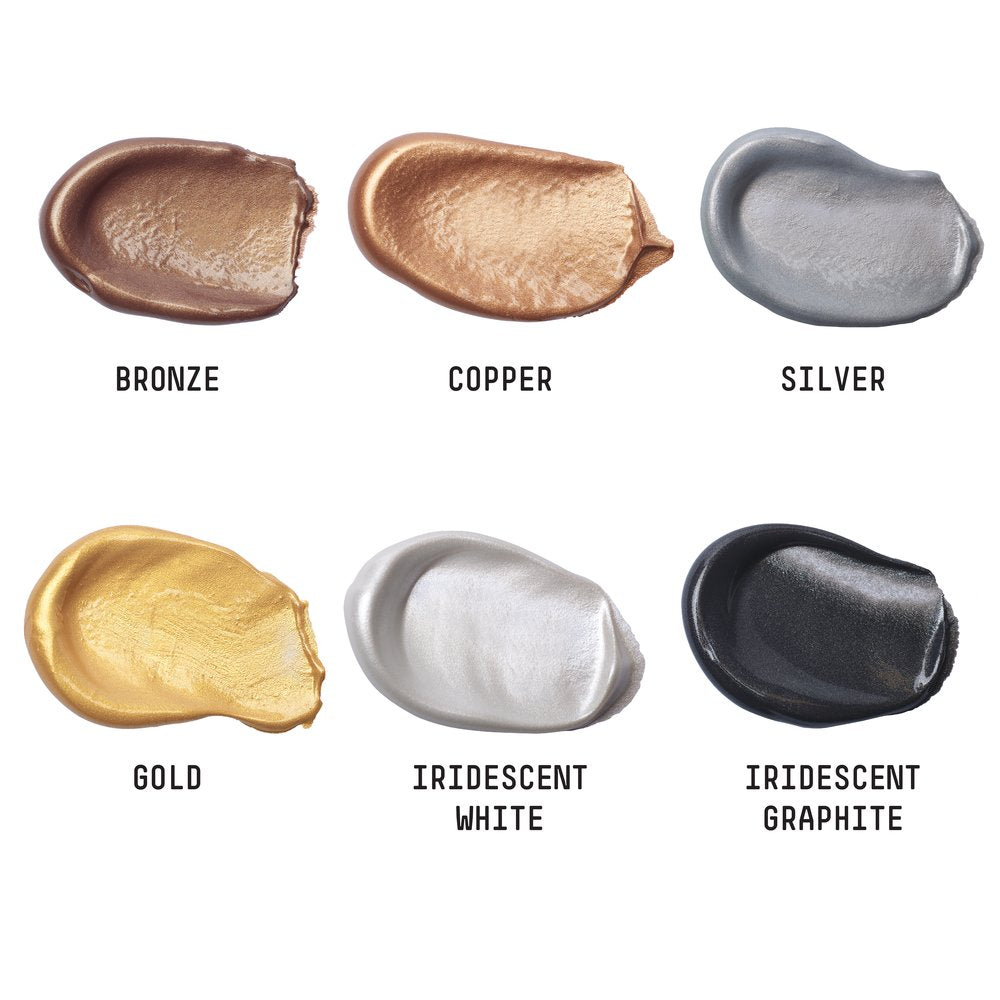 Liquitex BASICS Acrylic Metallics & Iridescents akrilinių dažų rinkinys 6 vnt. po 22 ml