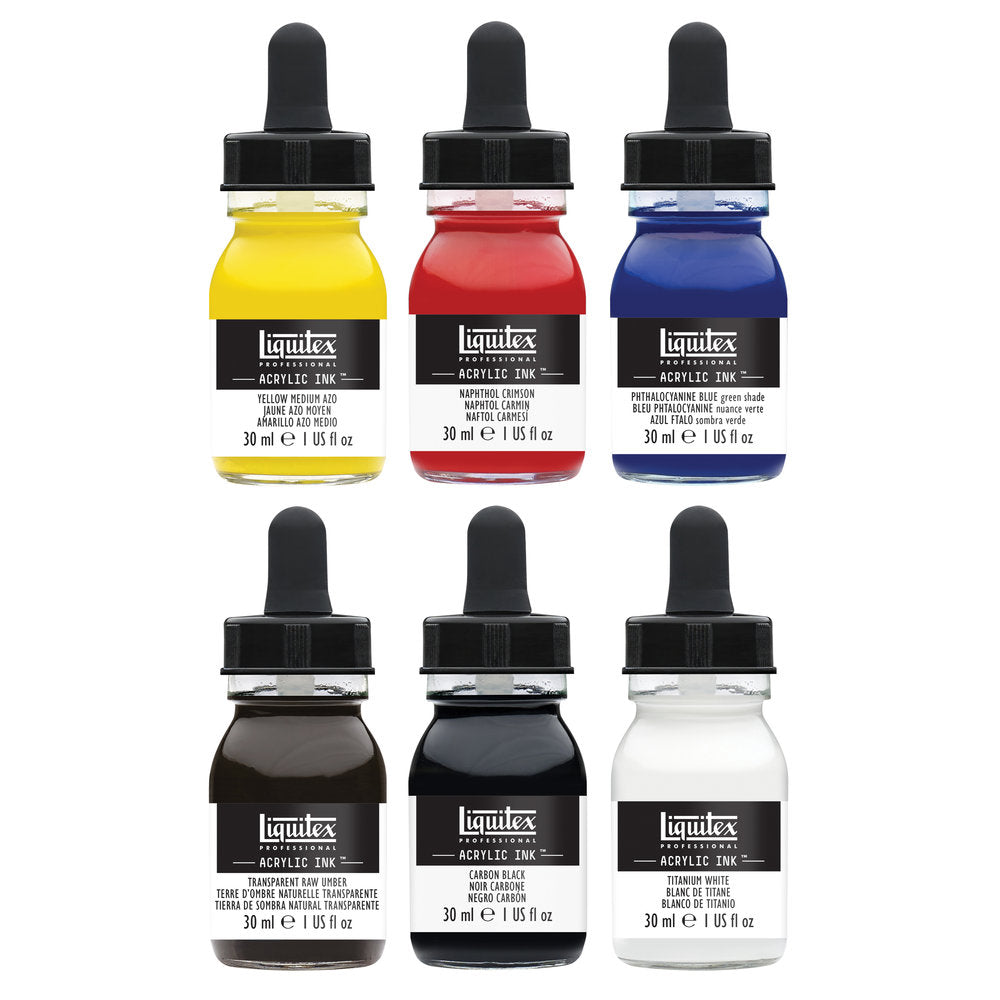 Liquitex Professional skystų akrilinių dažų rinkinys 6 vnt. po 30 ml