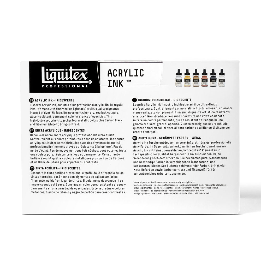 Liquitex Professional Acrylic Ink Iridescent rinkinys 6 vnt. po 30 ml