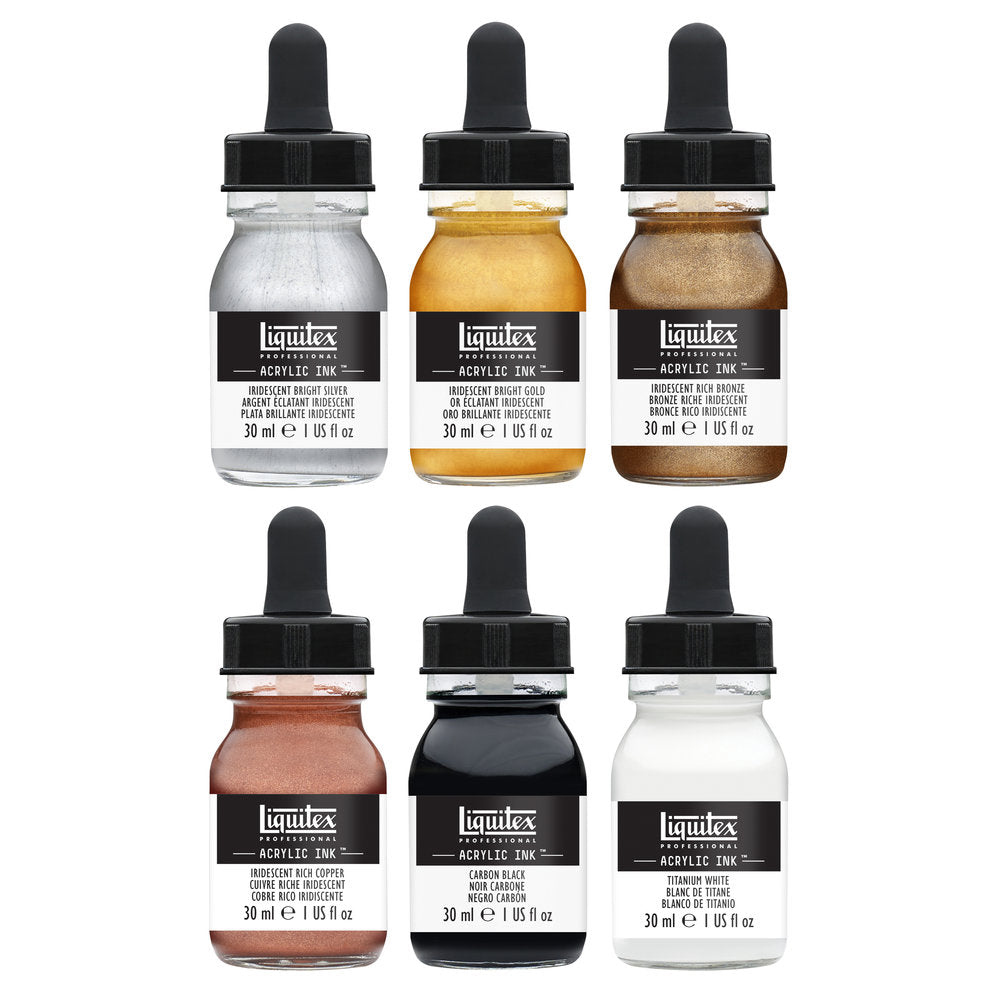 Liquitex Professional Acrylic Ink Iridescent rinkinys 6 vnt. po 30 ml