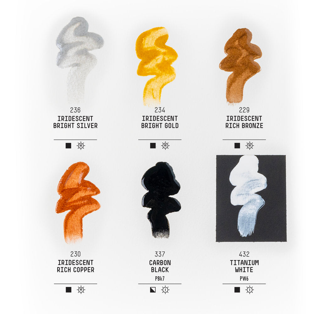 Liquitex Professional Acrylic Ink Iridescent rinkinys 6 vnt. po 30 ml