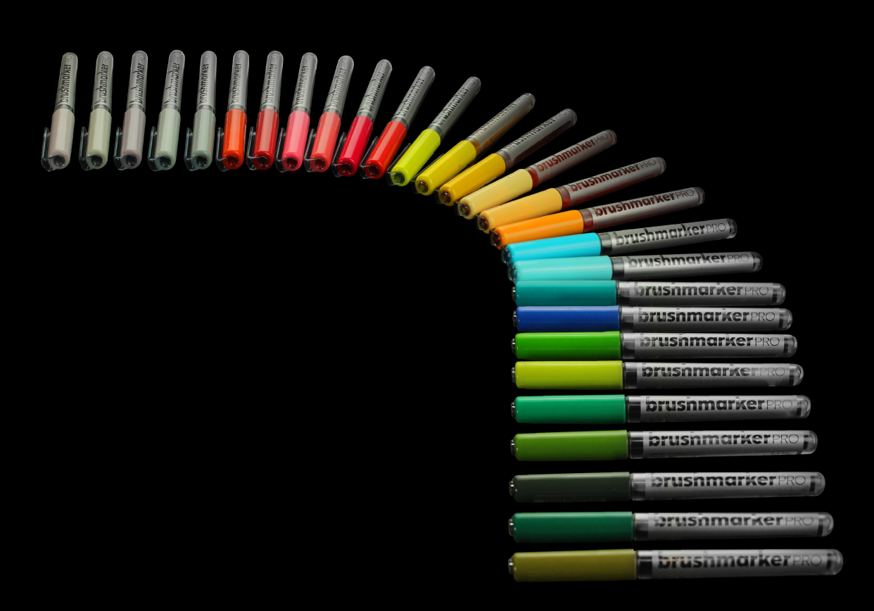 Karin Realbrush PRO Mini Box 26 spalvos + 1 maišytuvo rinkinys