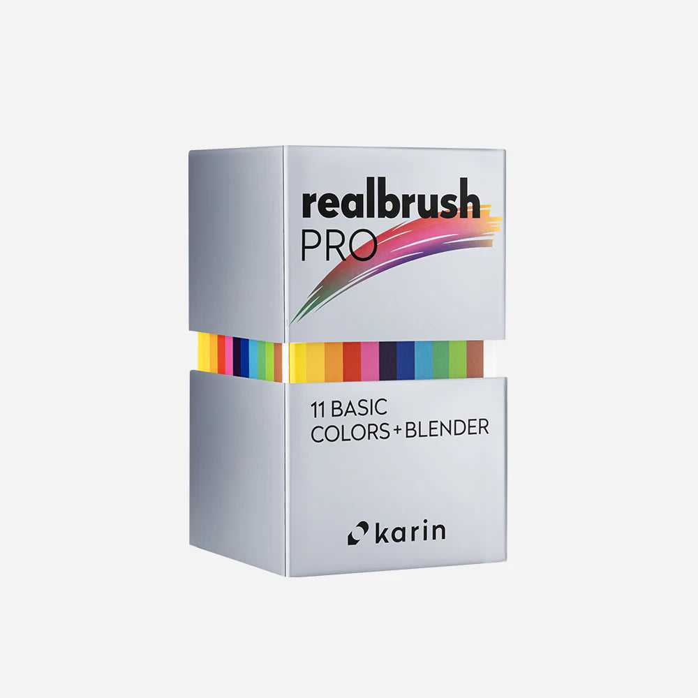 „Realbrush PRO Basic“ + maišytuvas | 11 spalvų rinkinys + maišytuvas